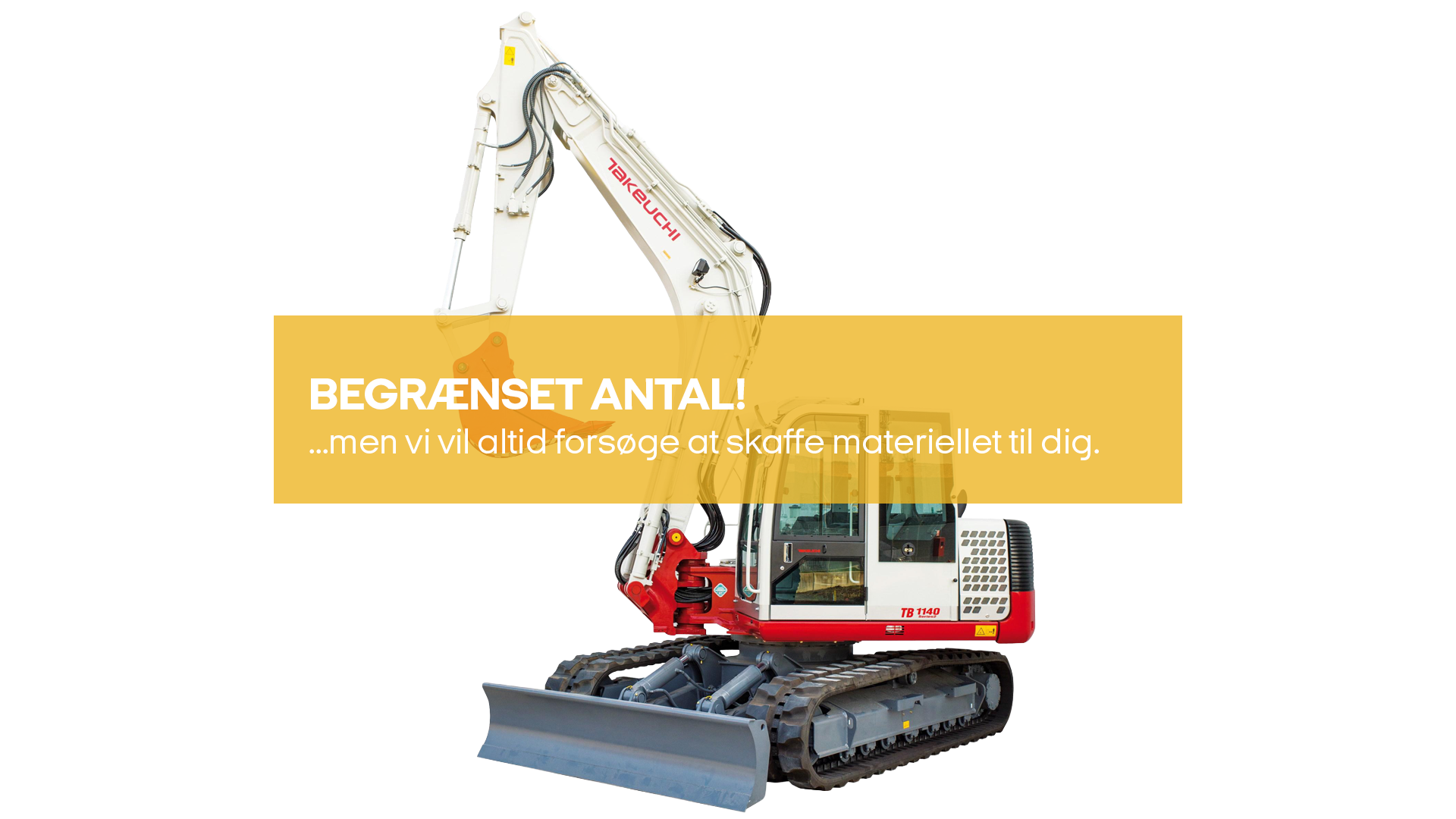 Wheeled Excavator 14-16T, approved for Rail